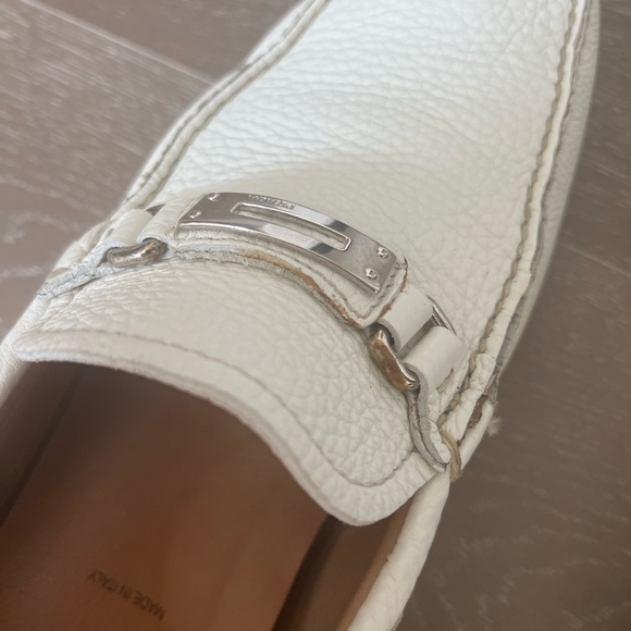 White leather summer loafers - Picture 6 of 8